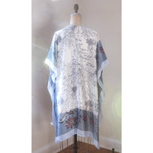 Load image into Gallery viewer, Blue Botanical Kimono - Clothing