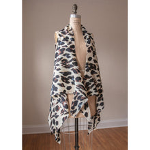 Load image into Gallery viewer, Leopard Brown Kimono Vest - Clothing