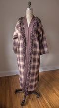 Load image into Gallery viewer, Long Flannel Plaid Duster with Fringe
