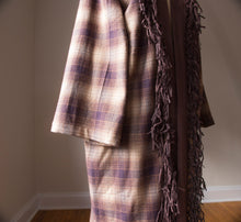 Load image into Gallery viewer, Long Flannel Plaid Duster with Fringe
