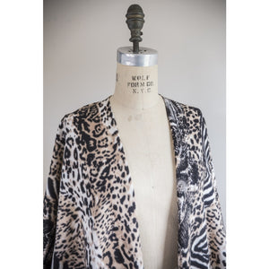 Animal Print Kimono - Clothing