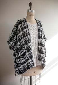 Plaid Ruana Kimono