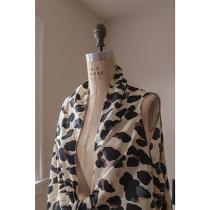 Leopard Brown Kimono Vest - Clothing