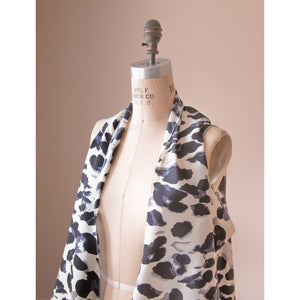 Leopard Gray Kimono Vest - Clothing