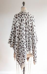 Leopard Zip Poncho