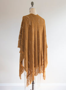 Crochet Knit Kimono with Fringe