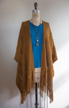 Load image into Gallery viewer, Crochet Knit Kimono with Fringe
