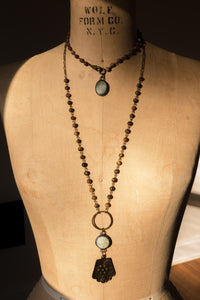 Boho Brass Pendant Necklace
